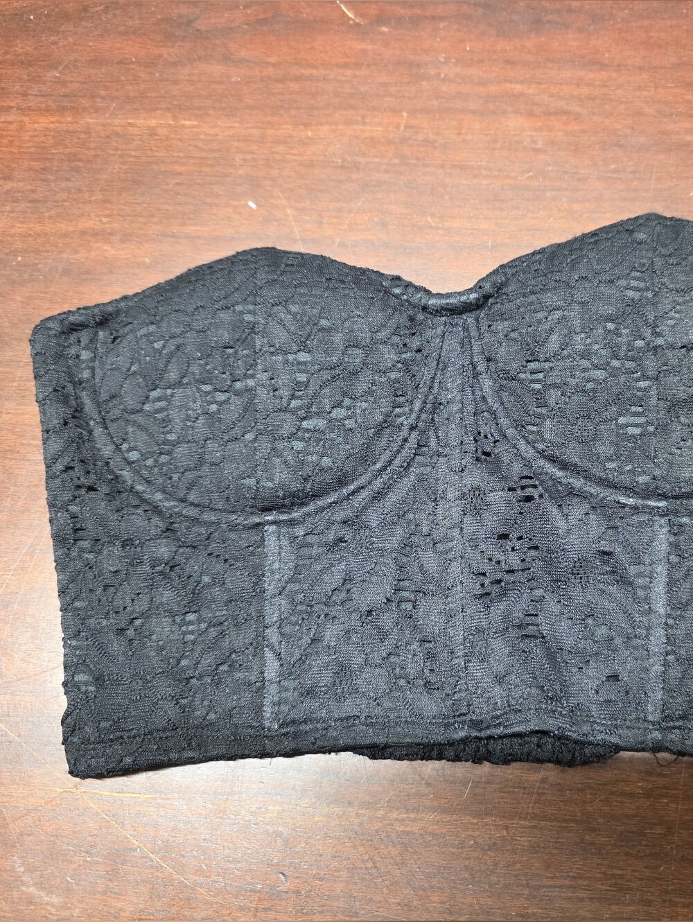 Charlotte Russe Black Lace Bandeau - Strapless Bustier Style